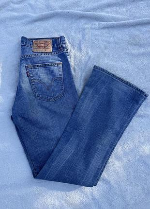 Жіночі джинси levi’s w30 l34 кльош сині вінтажні