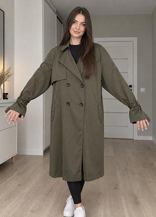Тренч жіночий. колір хакі !!!!! розмір l-xl