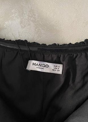 Mango мереживне чорне плаття на блискавці 2