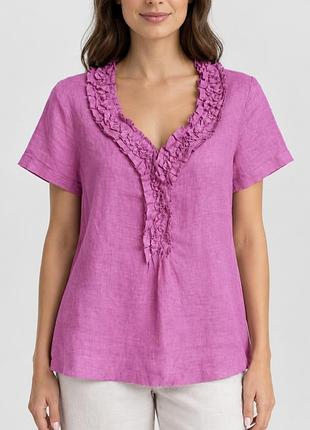 Блуза на ґудзиках льон talbots