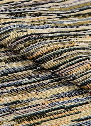 Покривало гобелен абстракція бежевий, чорний, гірчичний(150х200)