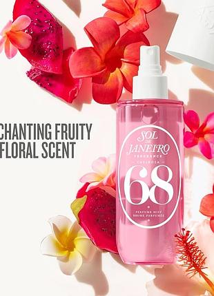 🌺оригінал 30ml. парфумований спрей для тіла і волосся sol de janeiro brazilian crush cheirosa '68 бразильський жасмин, пітахайя та чиста ваніль