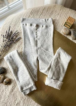 Лосины на меху серые primark m-l