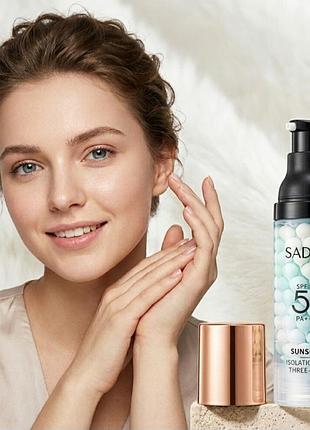 Ідеальна шкіра 3 в 1: сонцезахисна триколірна база sadoer з мультиефектом spf50+