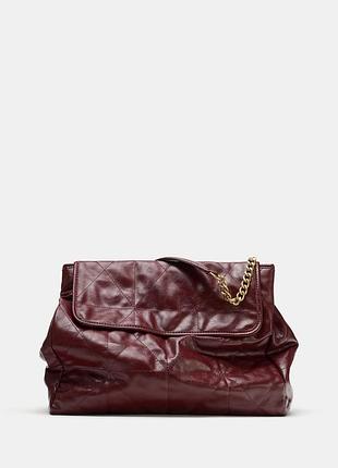 Сумка жіноча бордо zara new