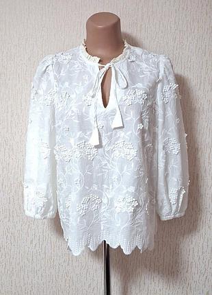 Шикарна блуза бавовна з вишивкою river island