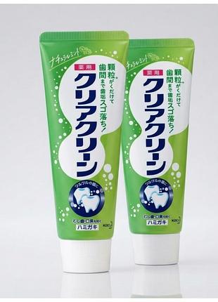 Зубна паста з мікрогранулами м'ята kao clear clean natural mint 120 мл, японія