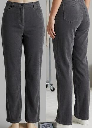 Вельветовые темно-серые брюки marks &amp; spencer (uk 16 / l-xl)