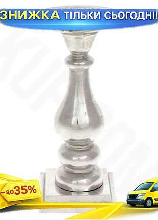 Ku подсвечник декоративный metaldecor universal fit 14х30см серебряный для интерьера и создания уюта с uni2l_k