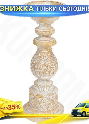 Ku свічник naturelle flowers universal fit animos білий з декором для інтер'єру та декорації свічок по uni2l_k