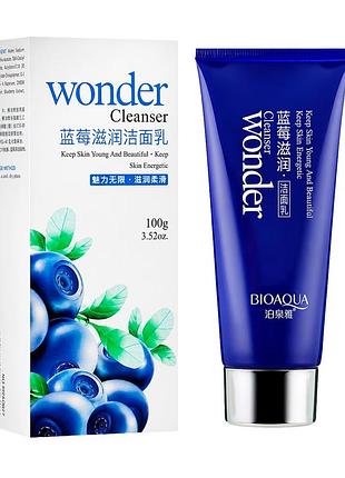 Пенка для умывания bioaqua wonder cleanser с экстрактом черники, 100 г