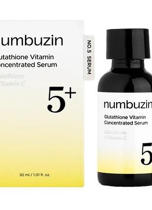 Вітамінна сироватка для обличчя з освітлюючою дією numbuzin no.5 vitamin concentrated serum 30ml