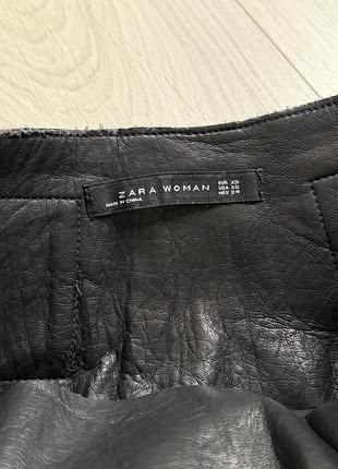 Шкіряна спідниця zara 3