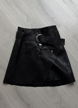 Шкіряна спідниця zara