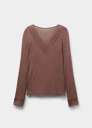 Лонгслів лонг з кружевом tezenis р.m