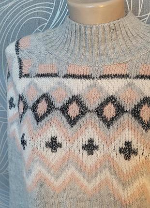 6xl теплый мягкий большой красивый свитер, рукав реглан