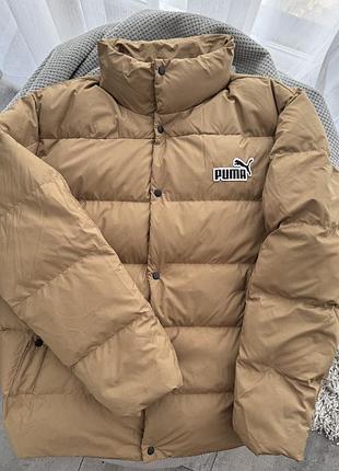 Чоловіча куртка-пуховик puma бежева розмір l