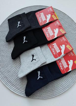 6 пар чоловічі демісезонні спортивні шкарпетки puma 41-45 р,асорті