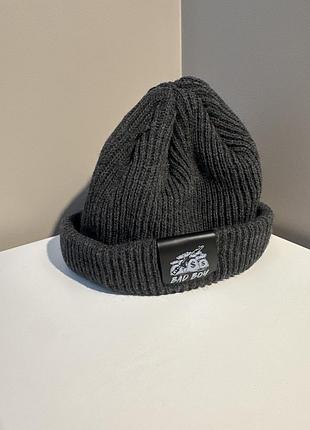Шапка чоловіча bad boy сіра