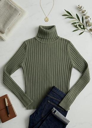 Водолазка жіноча zara укорочена, оливкова і чорна
