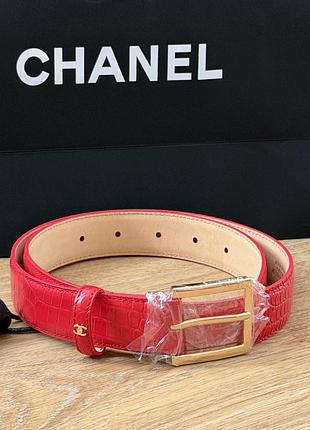 Ремінь жіночий chanel з натуральної шкіри