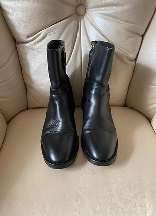 Оригінальні шкіряні черевики chanel (ankle boots)