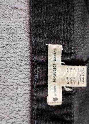 Жіночі штани mango basics мікровельвет сірі розмір 42