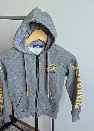 Кофта на замок в школу з капюшоном 6-8 толстовка