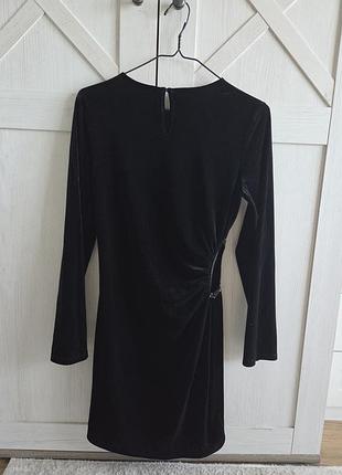 Платье велюровое zara 3