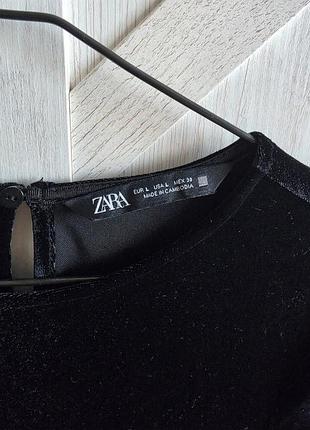 Платье велюровое zara 2