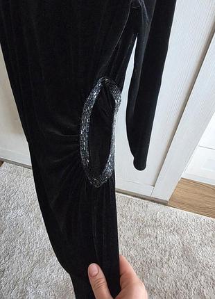 Платье велюровое zara 4