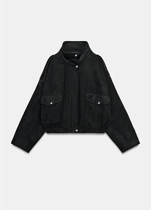 Замшевый бомбер куртка zara оригинал