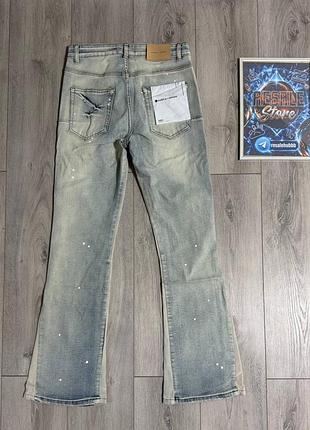 Джинси унісекс purple brand flared jeans блакитні