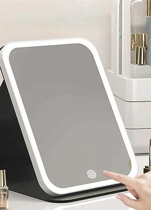 Дзеркало з led підсвіткою makeup mirror black (чорне)