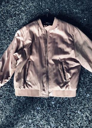 Бомбер zara  нежно розовый легкий