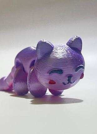 Мини игрушка-кошка гибкий подвижный котик из пластика
