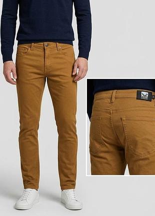 Стильные мужские брюки-чинос moose clothing, горчичный цвет, р. 34