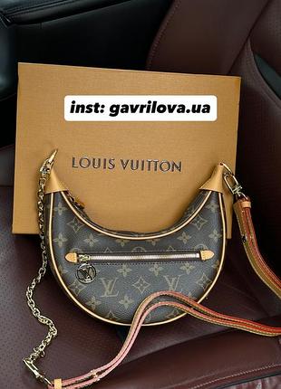 Сумочка loop handbag monogram brown in coated canvas with gold-tone💔