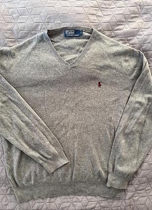 Светр чоловічий polo ralph lauren сірий розмір l