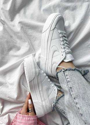 Оригінальні шкіряні кеди кросівки nike court legacy lift (платформа) - розмір 39 (25 см)