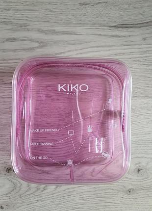 Косметичка для жінок kiko milano прозора рожева