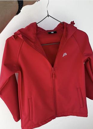 Куртка soft shell для дівчинки червона