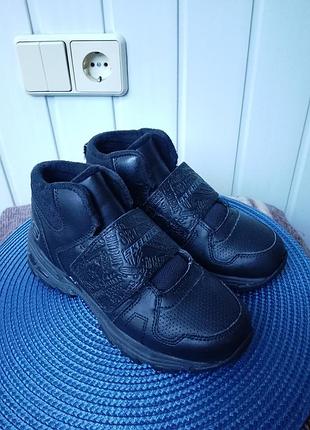 Дитячі теплі черевики на хлопчика skechers, р34-35, 22,5см, оригінал