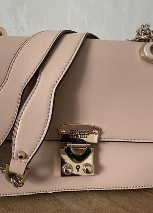 Сумка жіноча guess пудрового кольору