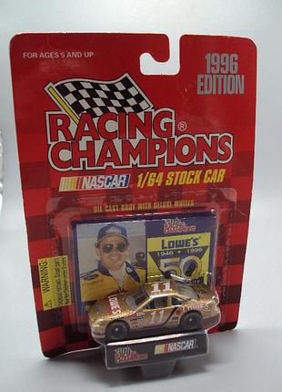 Машинка модель racing champions nascar 1996 lowe's brett bodine 11 ford thunderbird №19069с