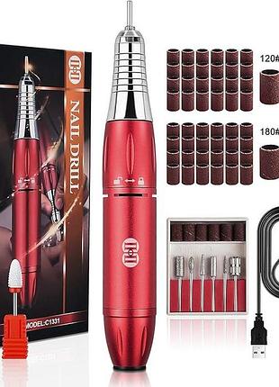 Маникюрный фрезер nail drill c1331 портативный фрезер для маникюра, компактный маникюрный фрезер