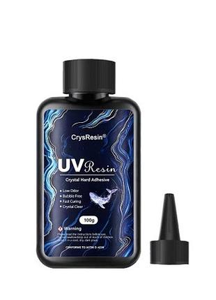 Уф смола crysresin uv resin crystal hard прозрачная ультрафиолетовая смола для бижутерии и творчества 100 г