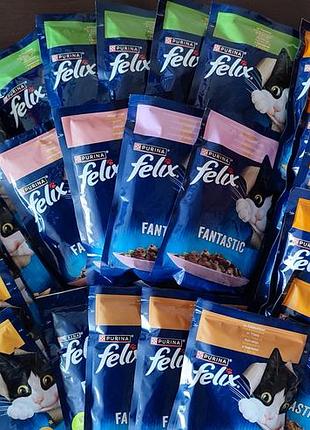 Вологий корм для дорослих котів felix 85 г (асорті)