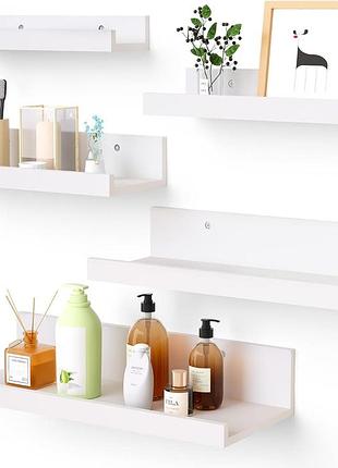 Набор из 5 настенных плавающих полок 25/30/35/40см upsimples floating shelves set универсальные настенные полочки