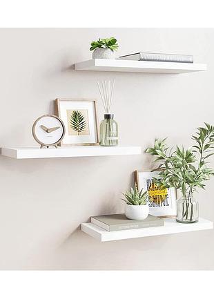 3 шт. настенные полки 40х15 см floating shelves набор деревянных настенных полок для дома